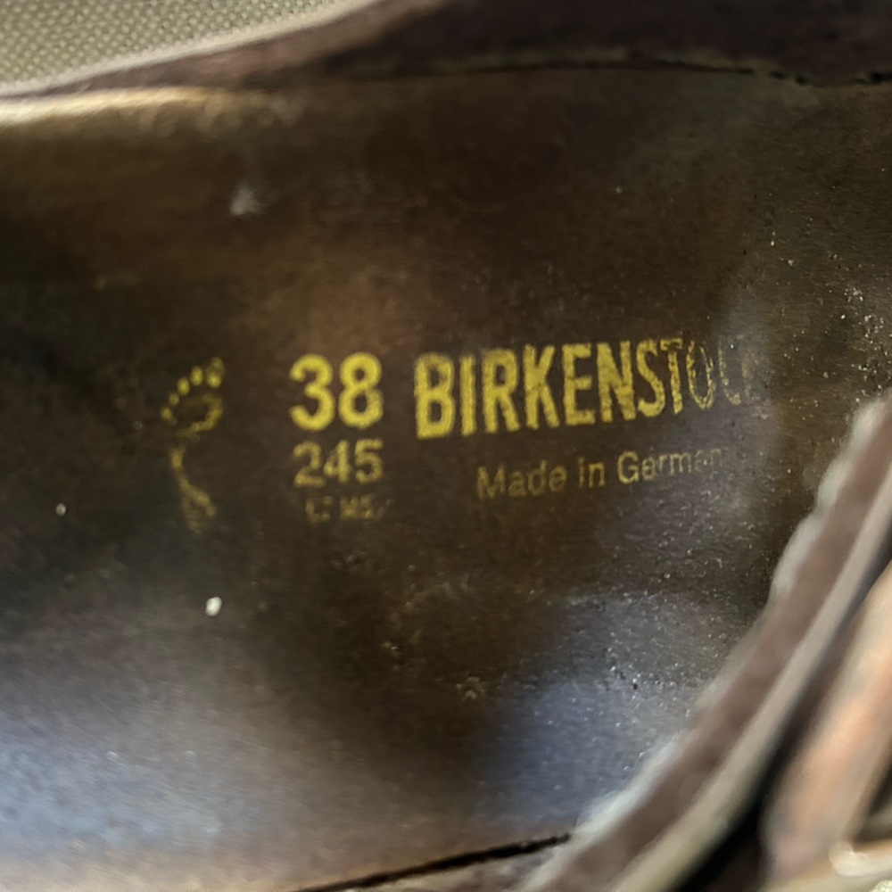 Birkenstock Arizona Brown Leather Slide Sandals - Picture 3 of 8